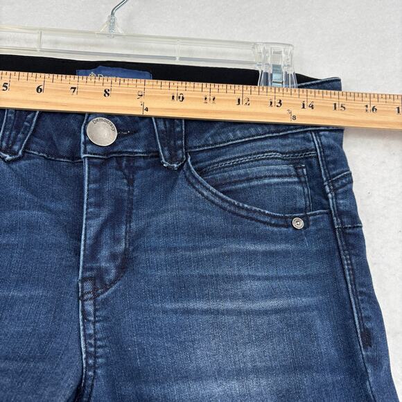 Democracy Ab Solution Ankle Jeans Size 6 Blue Skinny Distressed Stretch Denim - Picture 7 of 11